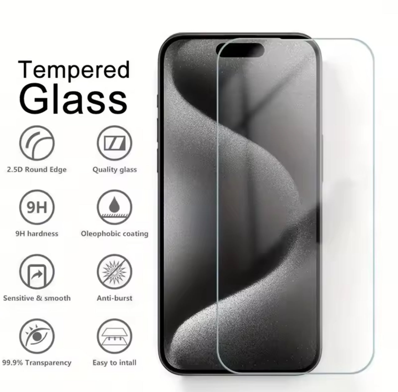 3 Piece tempered glass screen protecter